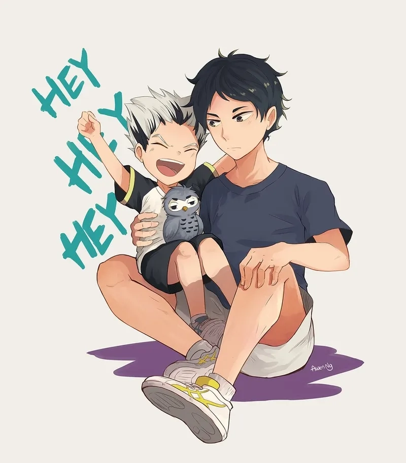 Akaashi and Bokuto gắn bó như hình với bóng trong mọi trận đấu