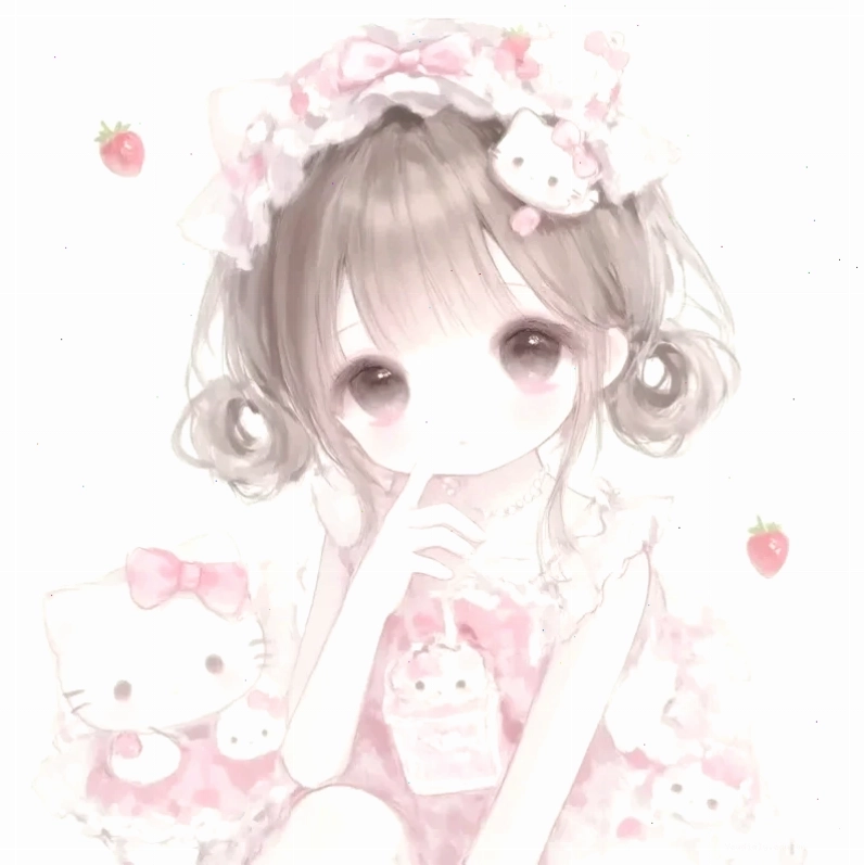 ảnh anime girl tóc hồng dễ thương phong cách Nhật Bản với vẻ đẹp u sầu