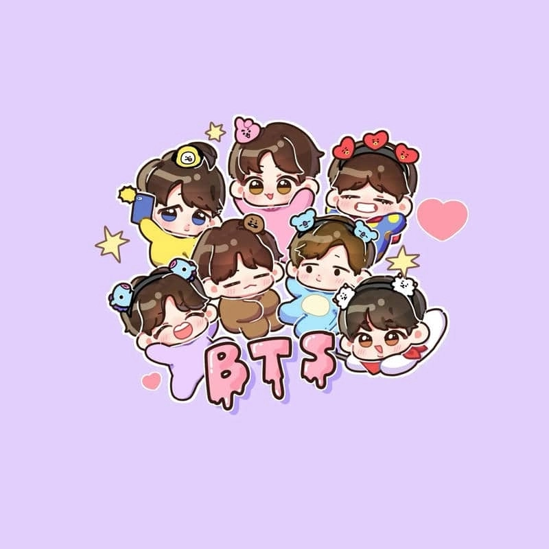 Anh chibi bts dễ thương tải ngay để làm ảnh đại diện