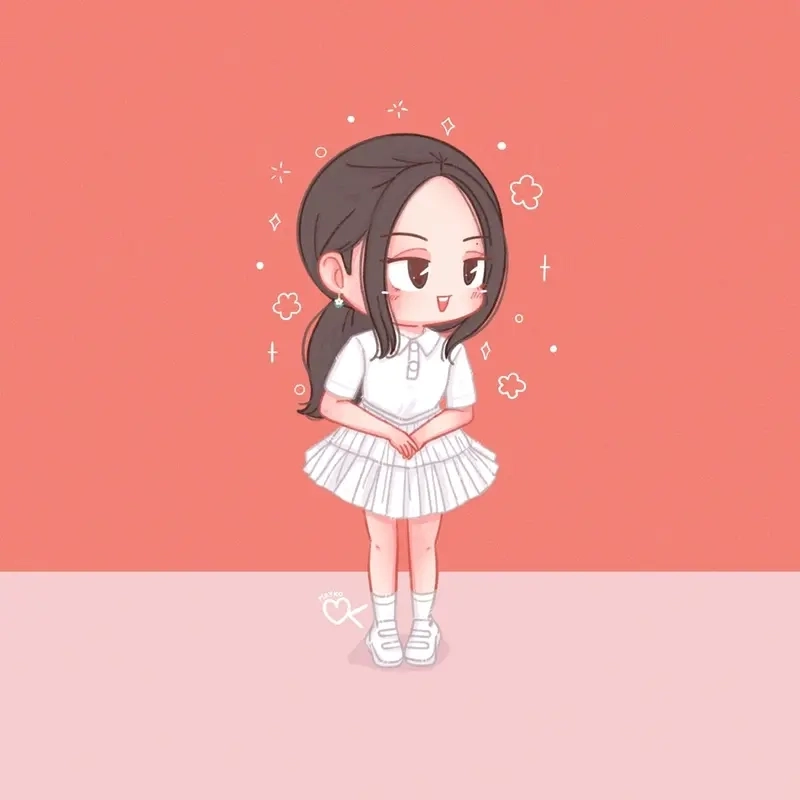 Ảnh Jennie chibi cute tỏa sáng với ánh nhìn cuốn hút