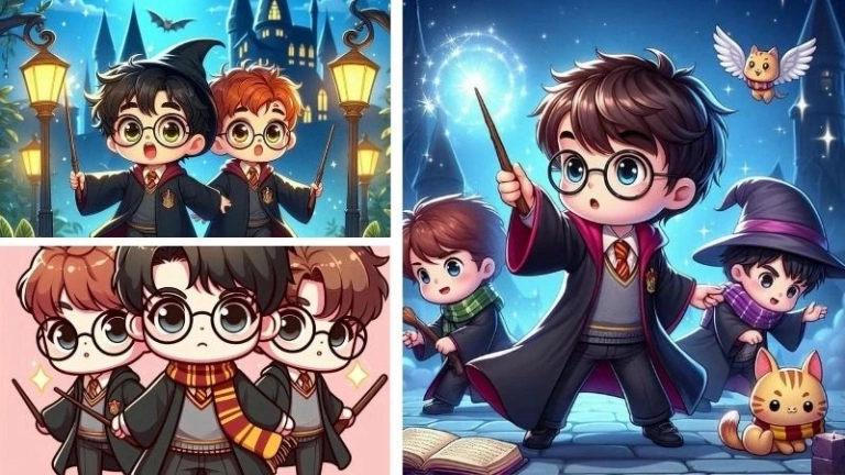 Bộ ảnh harry potter chibi đáng yêu với phong cách độc đáo