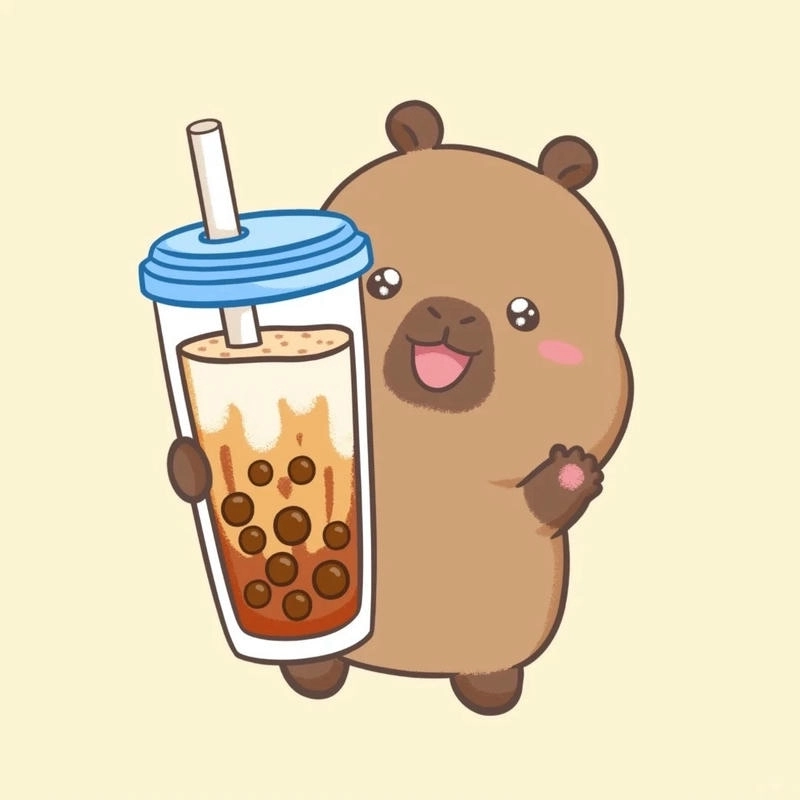 Bộ hình ảnh nền capybara chibi dễ thương không thể rời mắt