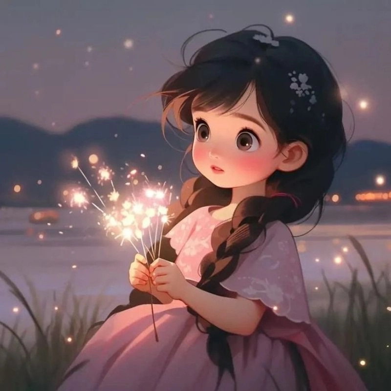 Bộ hình chibi con gái đẹp lung linh hút triệu like
