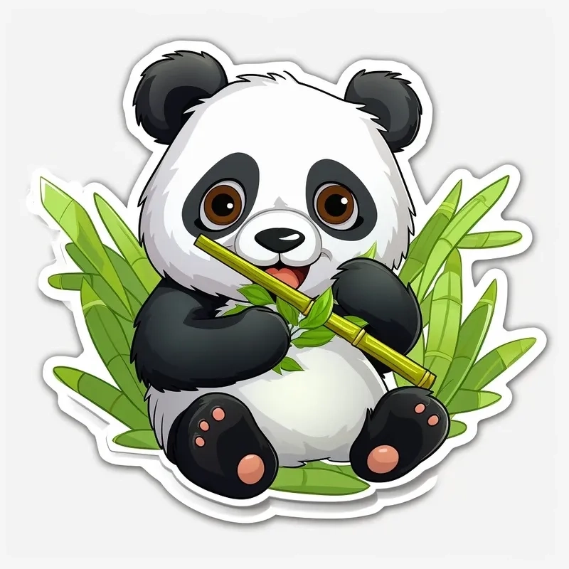 Bộ sưu tập con gấu trúc hình cute chibi siêu dễ thương