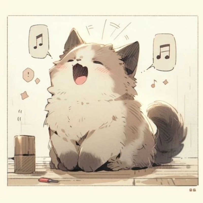 Chibi con mèo đáng yêu khiến trái tim bạn rung rinh