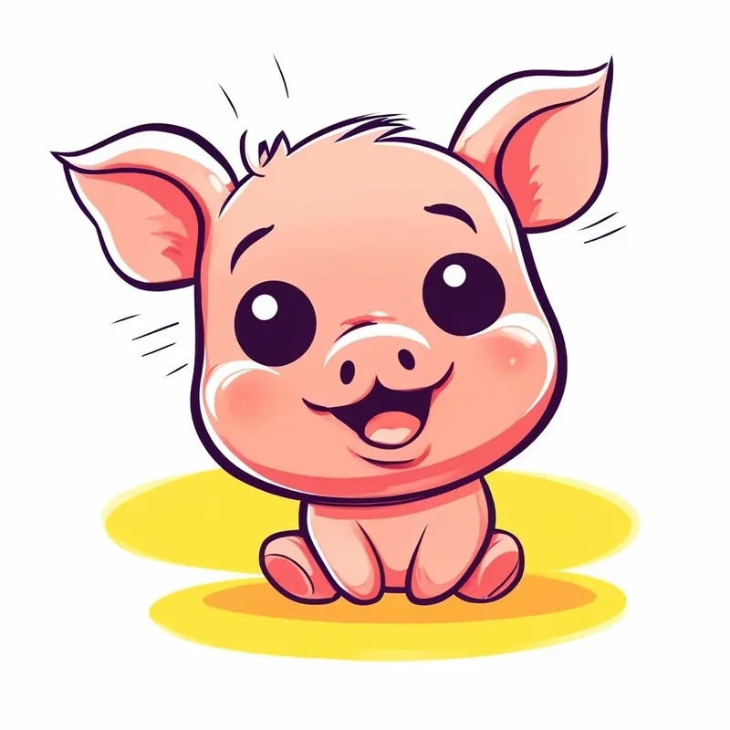 Chibi heo được yêu thích trên mạng xã hội vì quá dễ thương