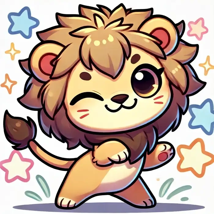 Chibi vẽ sư tử cute giúp bạn thư giãn và sáng tạo mỗi ngày