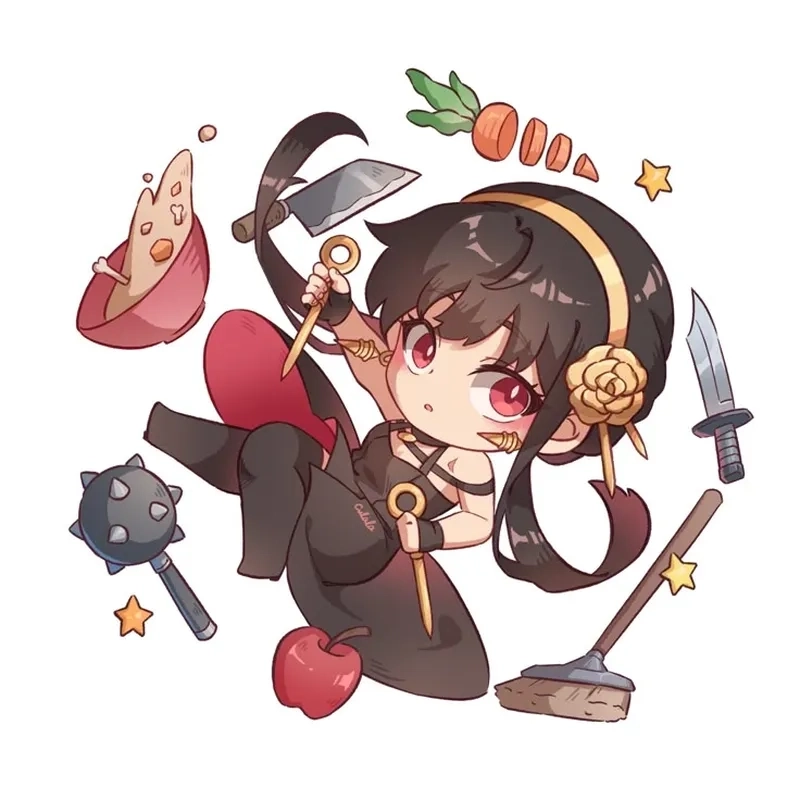 Chibi Yor Forger tinh nghịch và đầy cảm xúc trong từng khung hình