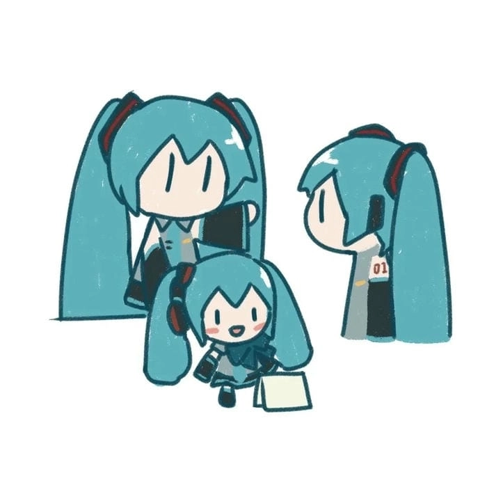 Chiêm ngưỡng hình vẽ Miku chibi đẹp mê ly và dễ thực hiện