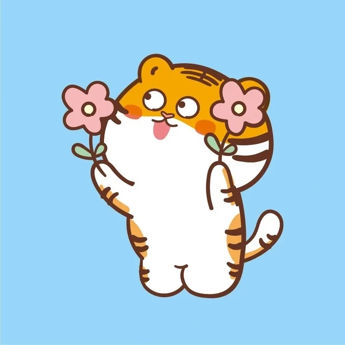 Con hổ chibi siêu cute cho tín đồ mê động vật dễ thương