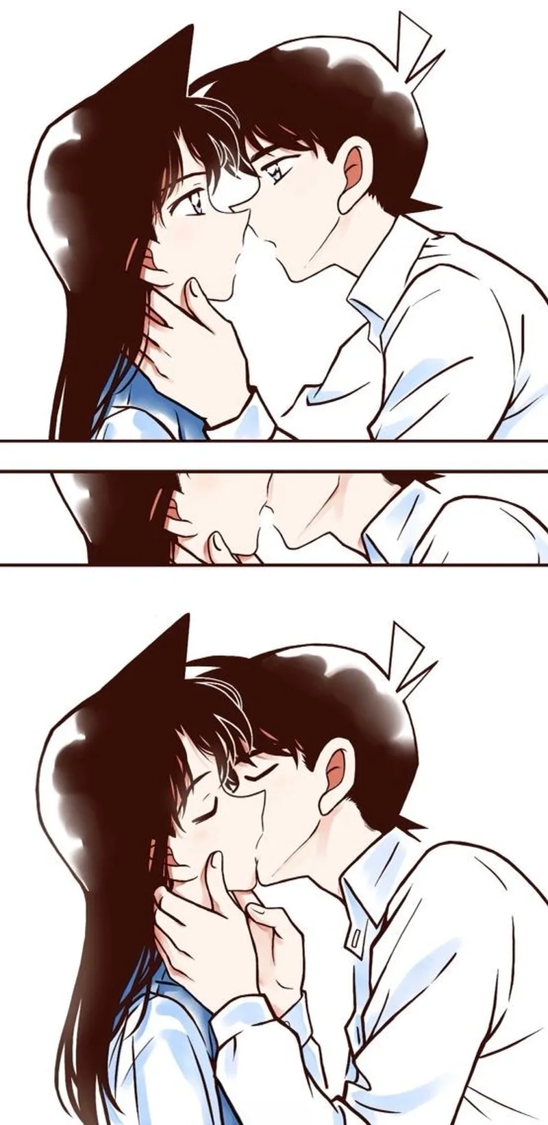 Conan x Ran kiss lãng mạn rực rỡ làm bạn mê