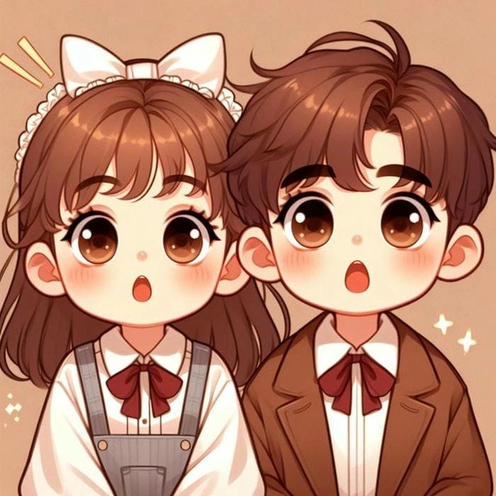 Hình ảnh anime chibi cặp đôi de thương mang vẻ đẹp thuần khiết