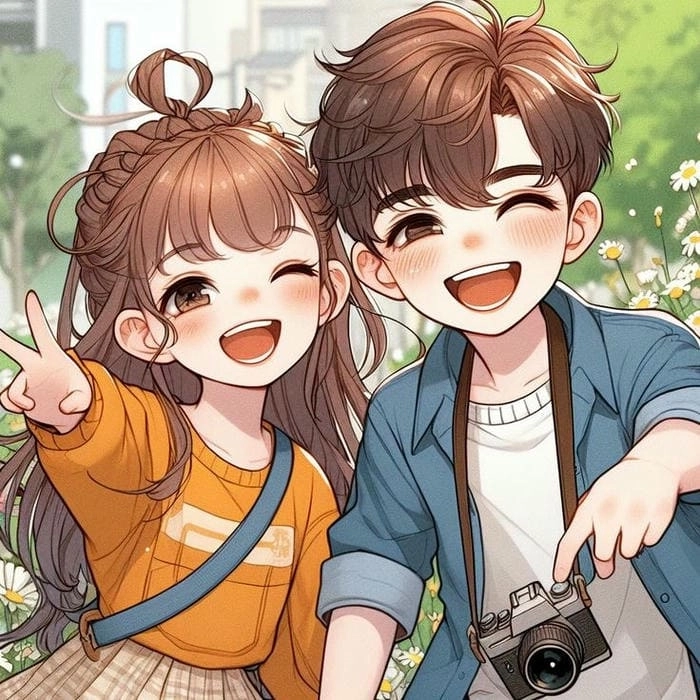 Hình ảnh chibi cặp đôi dễ thương là lựa chọn lý tưởng để chia sẻ yêu thương