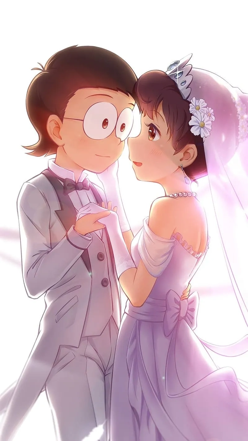 Hình ảnh Nobita và Shizuka cute rực rỡ mê hoặc