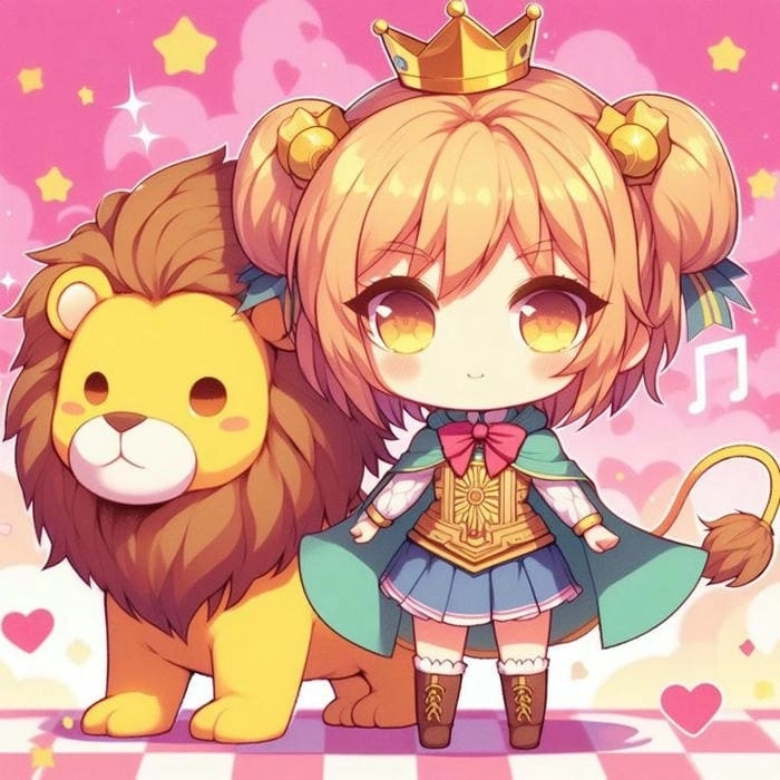 Hình ảnh sư tử chibi ngộ nghĩnh cho những ai yêu thích động vật