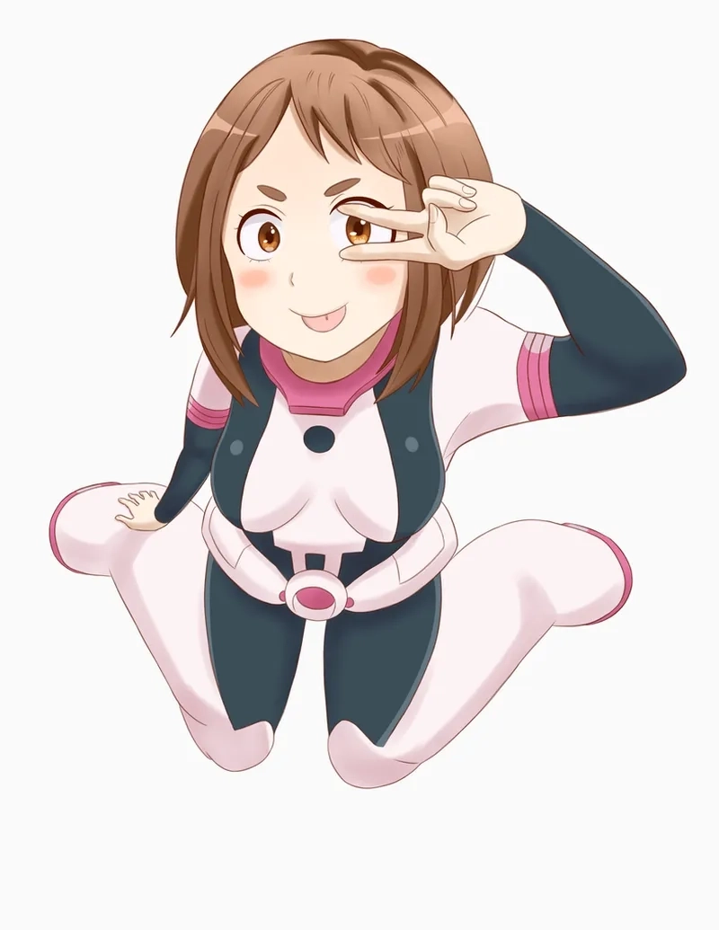 Hình ảnh Uraraka manga thể hiện nét trưởng thành dần theo thời gian