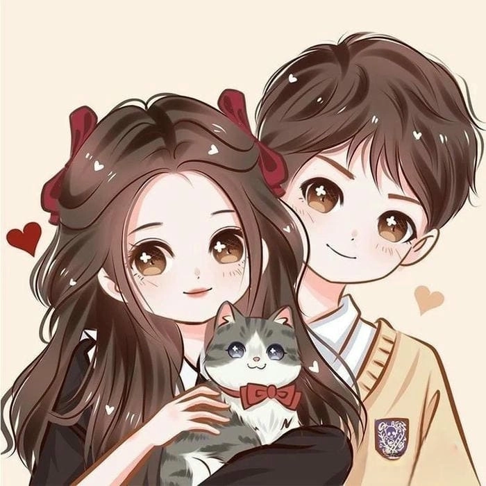 Hình cặp chibi dễ thương khiến ai cũng phải rung động