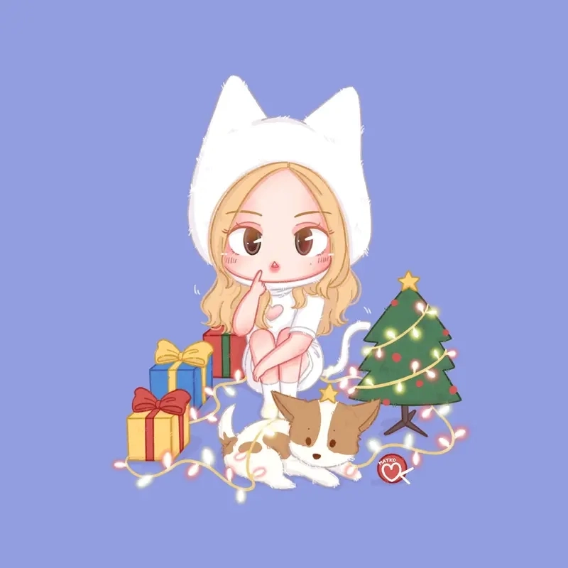 Hình nền Rose chibi xinh xắn chuẩn gu fan Blackpink