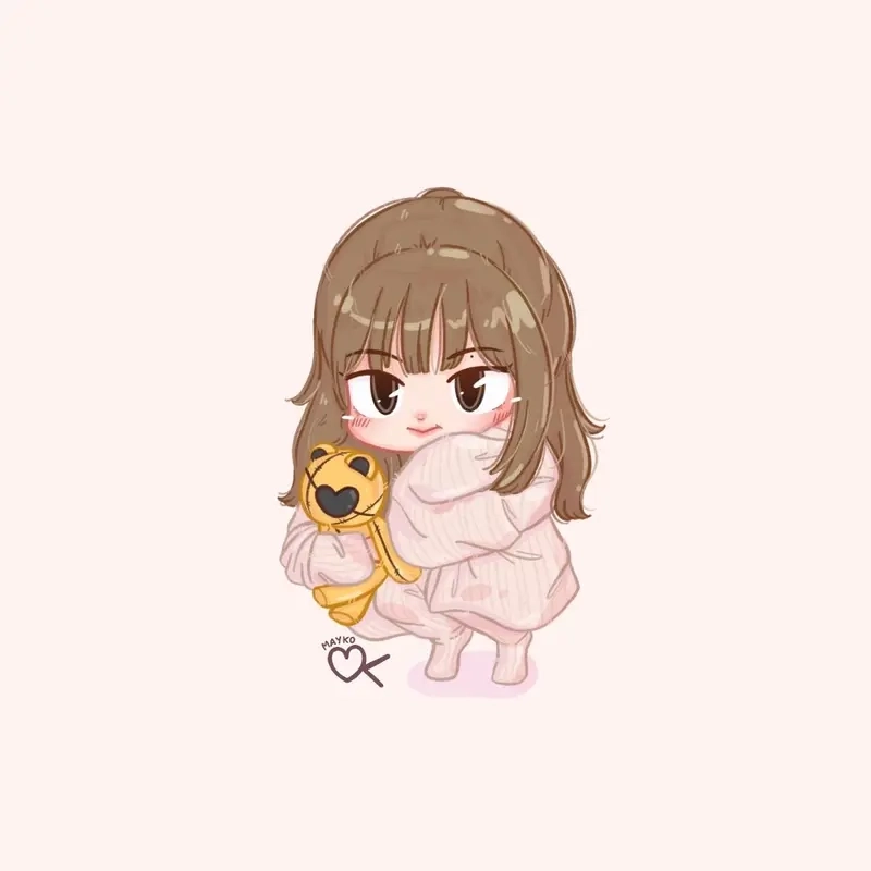 Jennie Black Pink chibi thu hút với style dễ thương riêng biệt