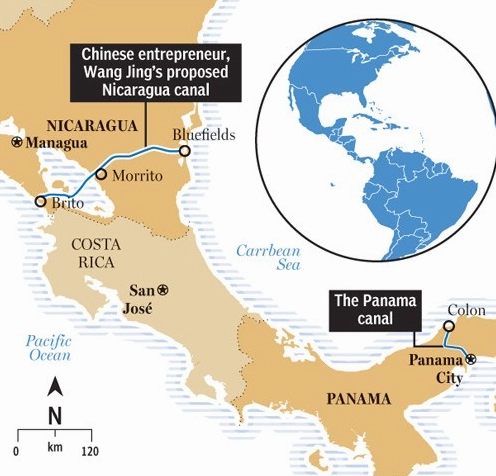 Kênh đào Panama đi qua khu vực nào của châu Mỹ