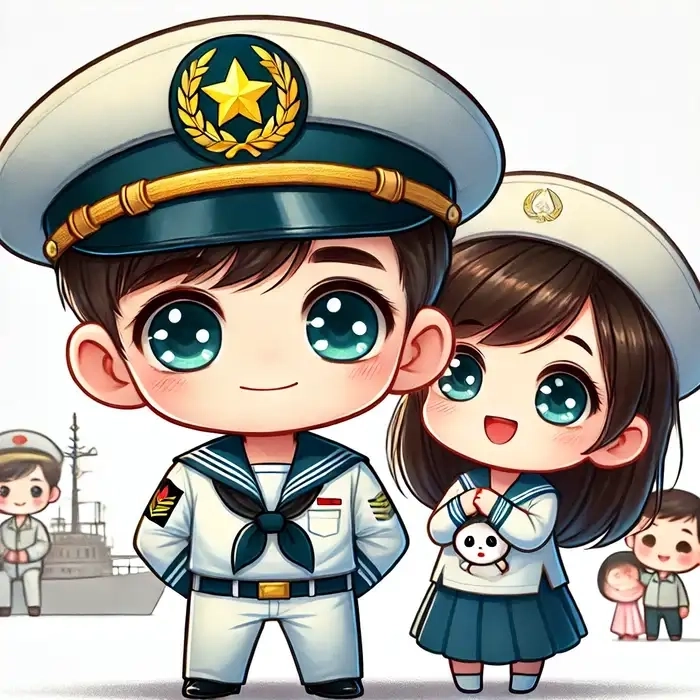 Khám phá hình bộ đội hải quân chibi cực kỳ đáng yêu