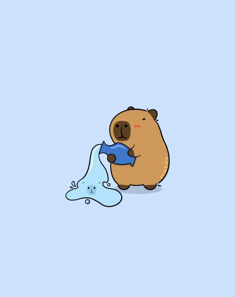 Kho hình ảnh nền hình ảnh nền capybara chibi cute hot nhất hiện nay