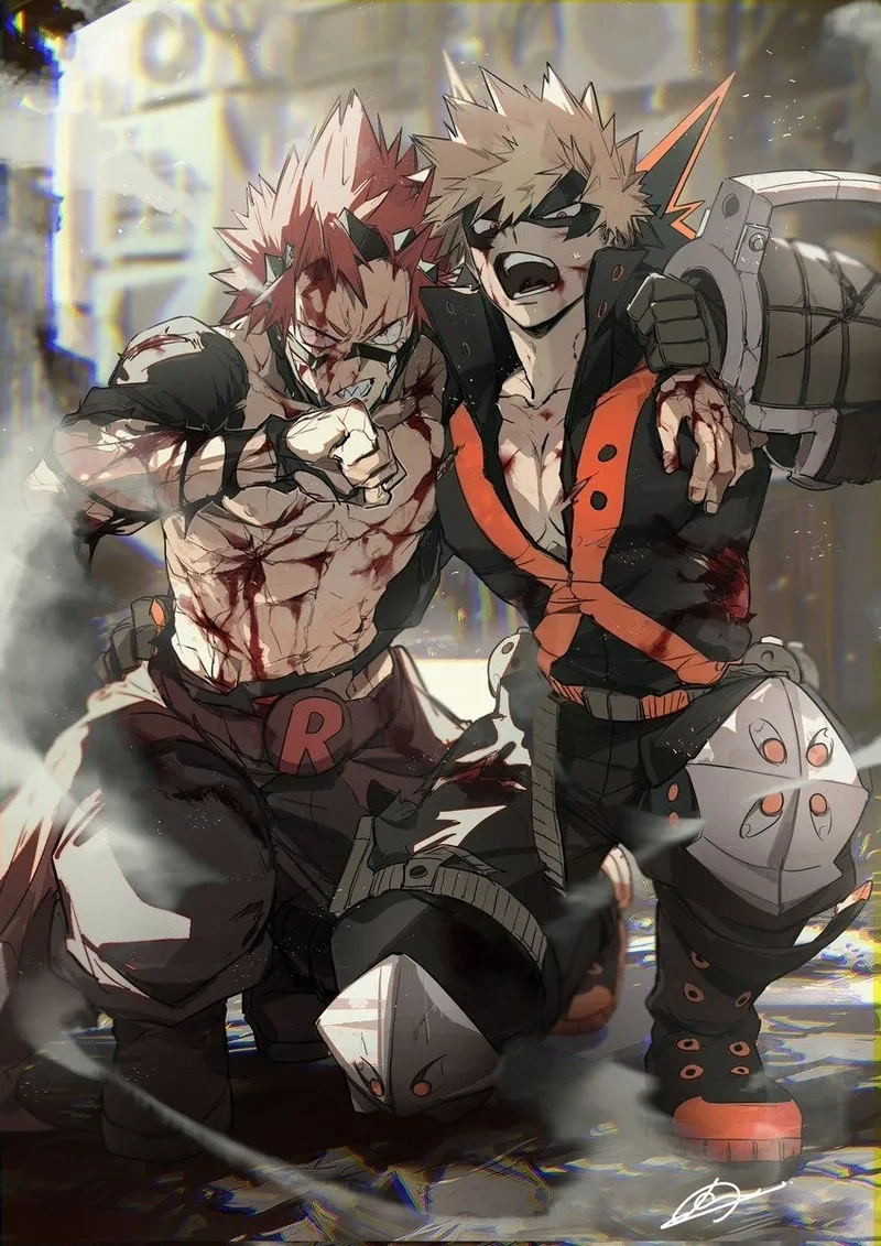 Kirishima x Bakugou cute với những khoảnh khắc cực tình cảm