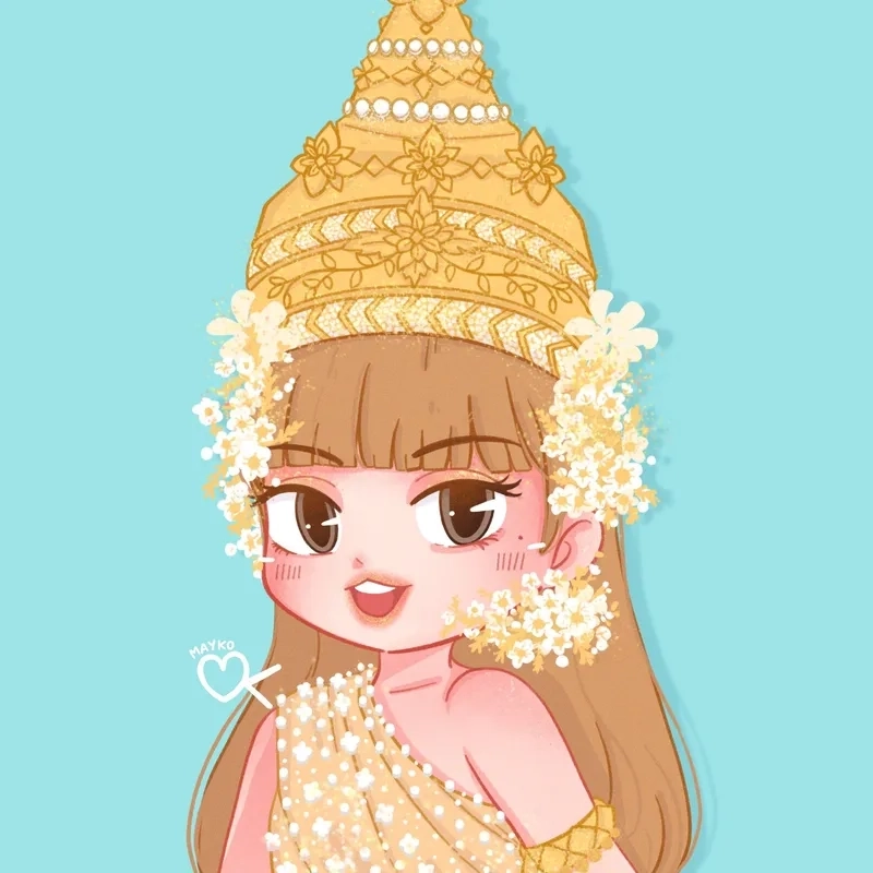 Mẫu Lisa chibi dễ vẽ cho người mới tập vẽ yêu thích idol