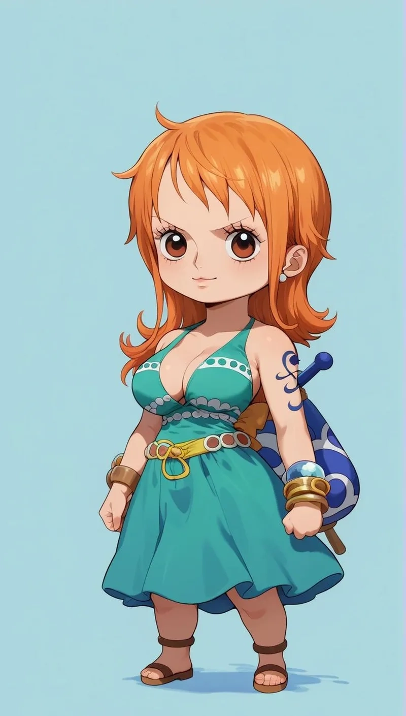Nami One Piece chibi ngầu lòi làm bạn thích