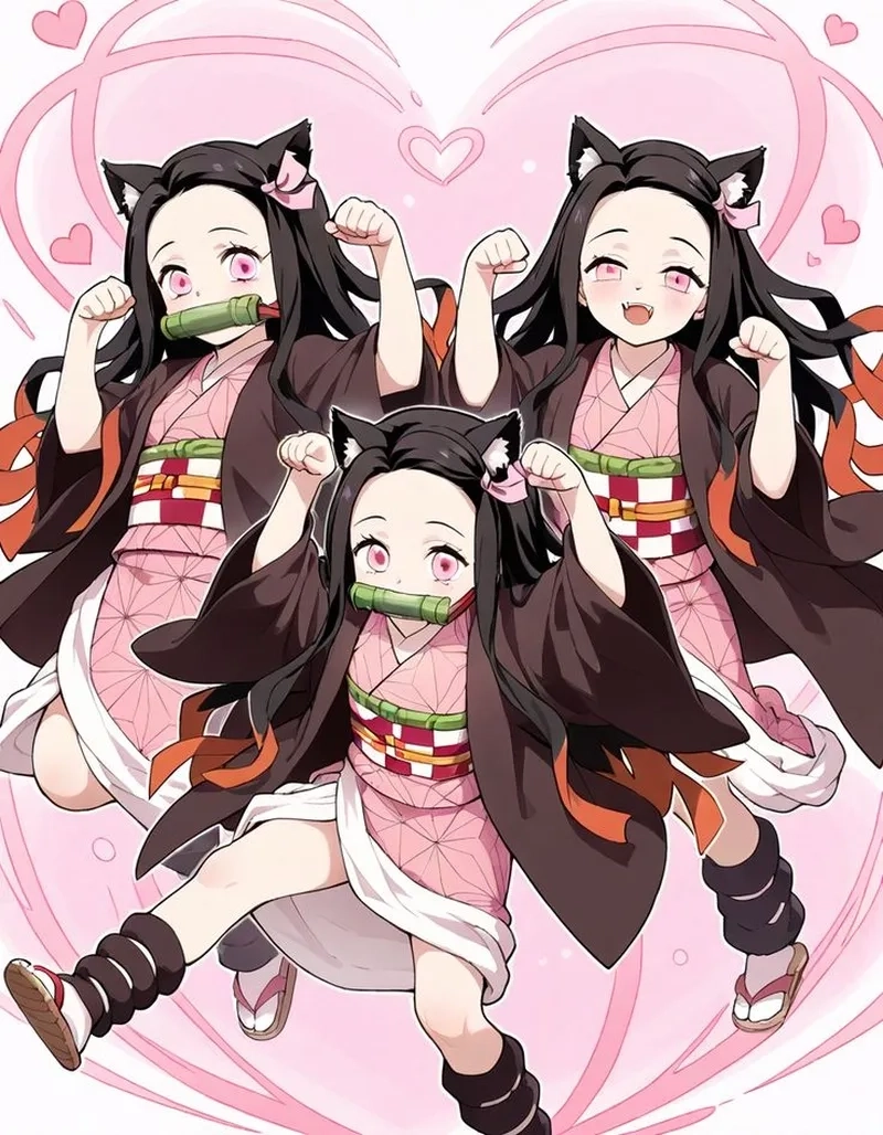 Nezuko wallpaper phone với nét dịu dàng, rất hợp cho điện thoại