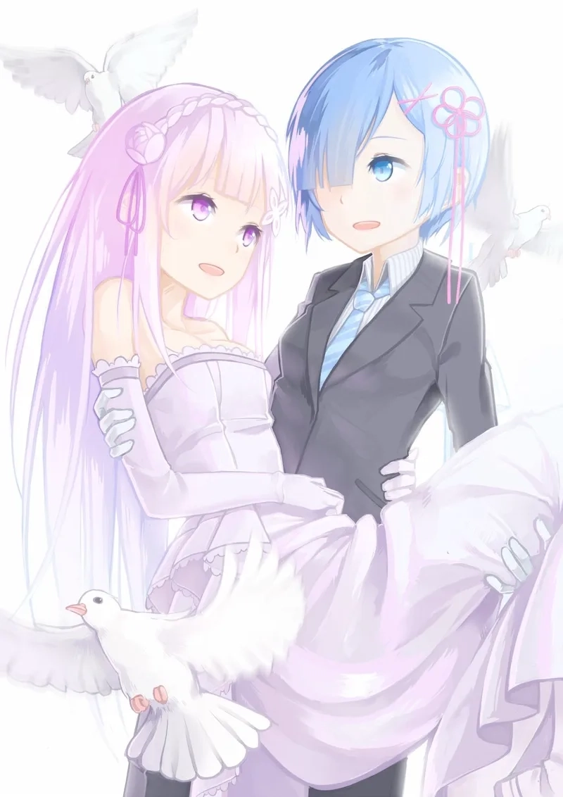 Rem và Emilia là hai linh hồn quan trọng trong re zero
