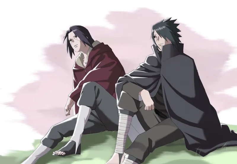 Sharingan Itachi Sasuke làm nổi bật mối liên kết huyết thống Uchiha