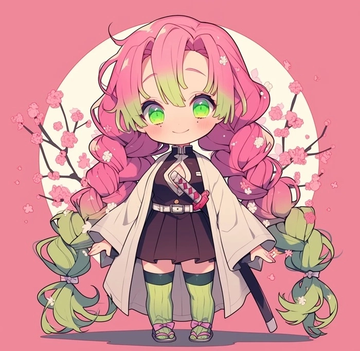 Tải ngay ảnh Mitsuri chibi cute dễ thương làm hình nền