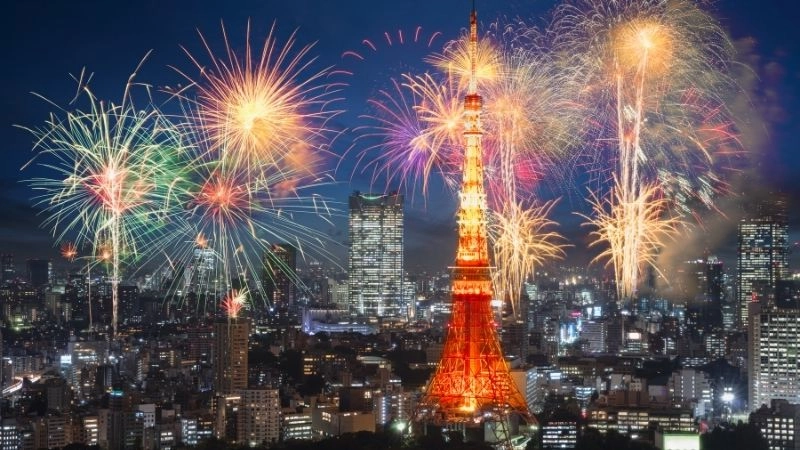 Tầm nhìn từ tháp Tokyo