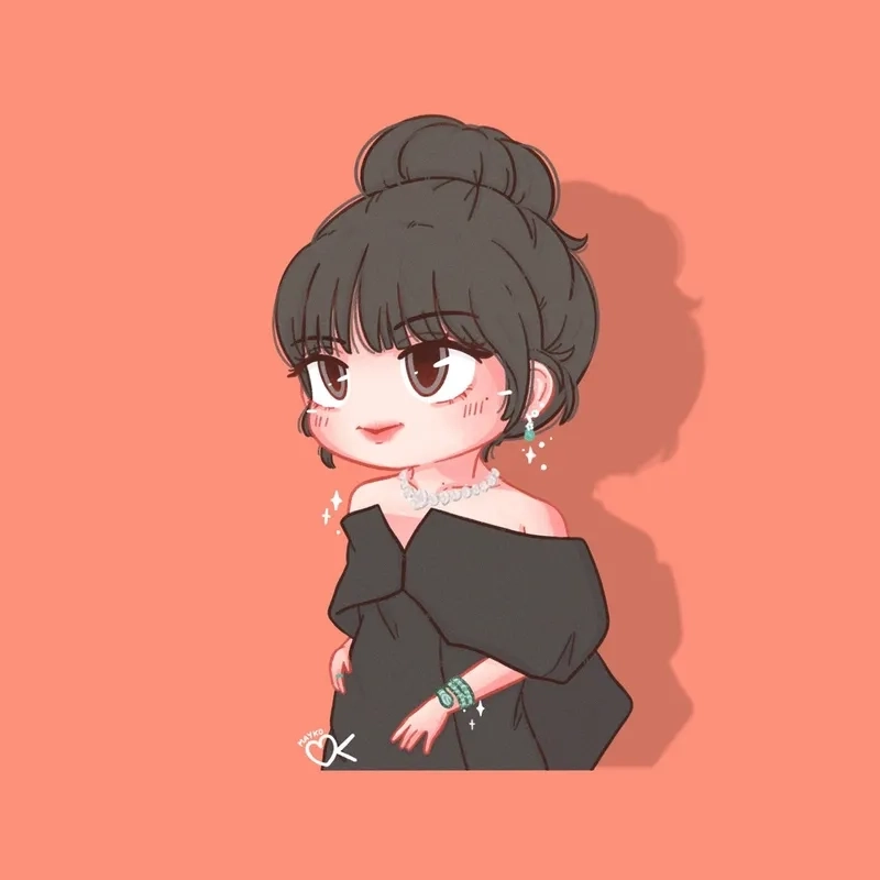 Tổng hợp ảnh Lisa Blackpink cute chibi siêu dễ thương
