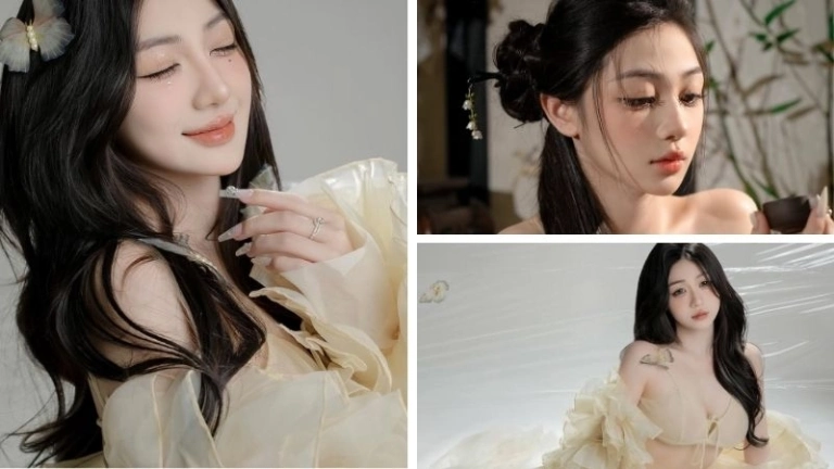Trần Hà Linh tiktok khoe nét đẹp thanh lịch trong bộ ảnh