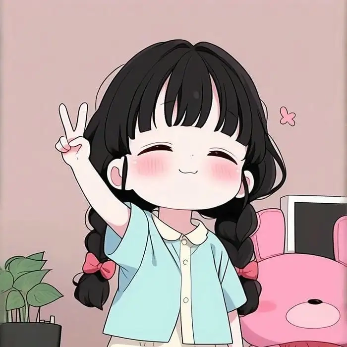 Avatar cute chibi nữ chuẩn phong cách đáng yêu hiện đại