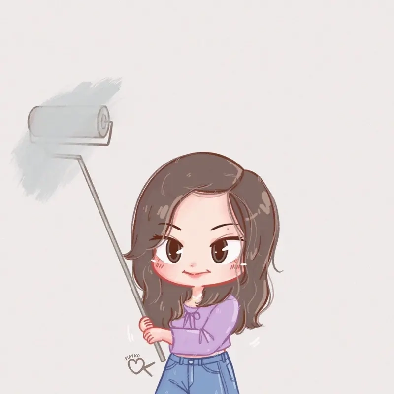 Vẽ Jennie chibi đơn giản mà vẫn giữ nét thần thái sang chảnh