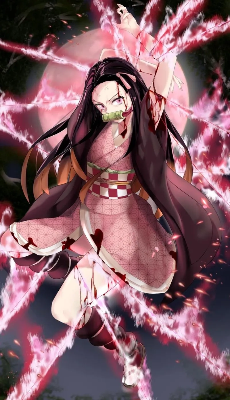 Wallpaper Nezuko HD mang đến hình ảnh sắc nét đến từng chi tiết