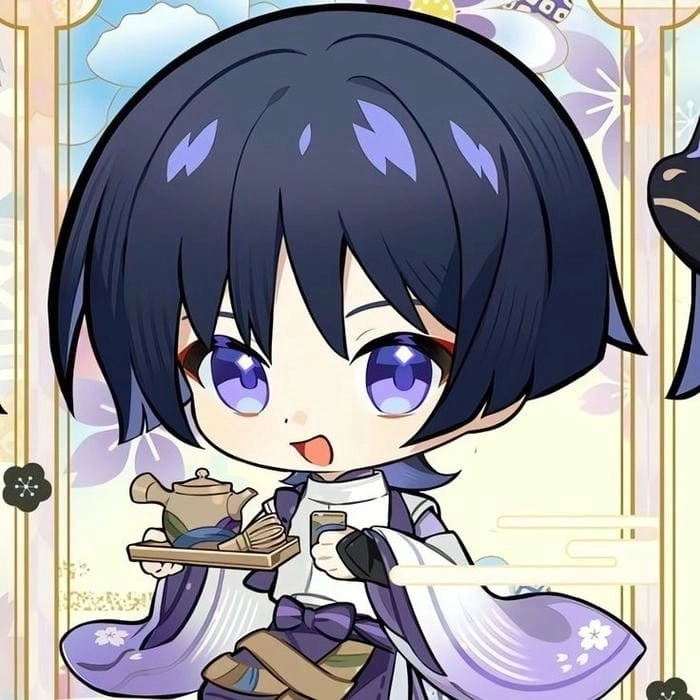 Wanderer chibi sticker png phù hợp dán mọi nền nhờ nền trong